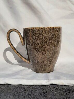 Denby Praline Brown Speckled Coffee Cup Mug 10 oz